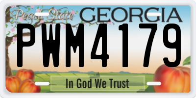 GA license plate PWM4179
