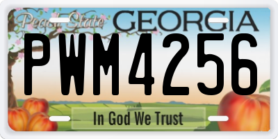 GA license plate PWM4256