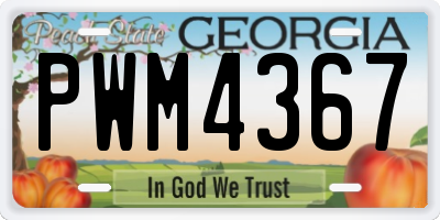 GA license plate PWM4367