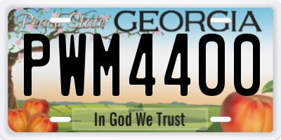 GA license plate PWM4400