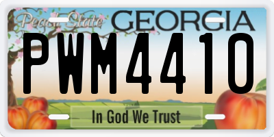 GA license plate PWM4410