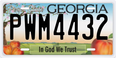 GA license plate PWM4432