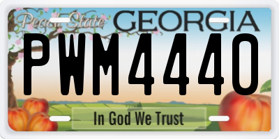 GA license plate PWM4440