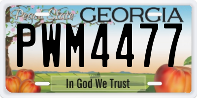 GA license plate PWM4477