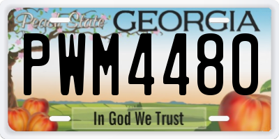 GA license plate PWM4480