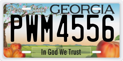 GA license plate PWM4556