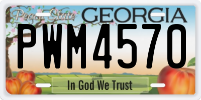 GA license plate PWM4570