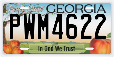 GA license plate PWM4622