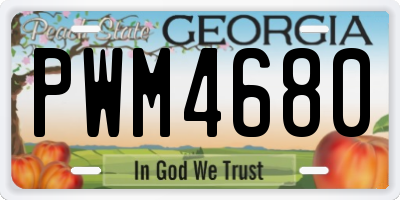 GA license plate PWM4680