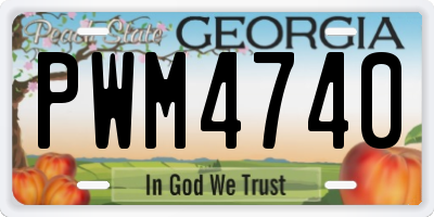 GA license plate PWM4740