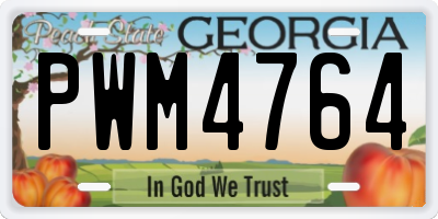 GA license plate PWM4764