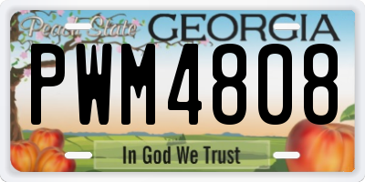 GA license plate PWM4808
