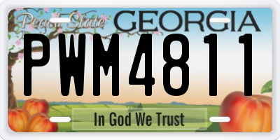 GA license plate PWM4811