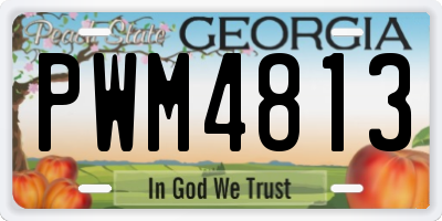 GA license plate PWM4813