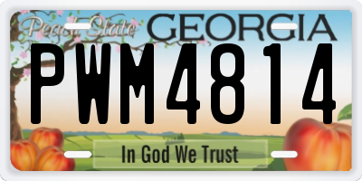 GA license plate PWM4814