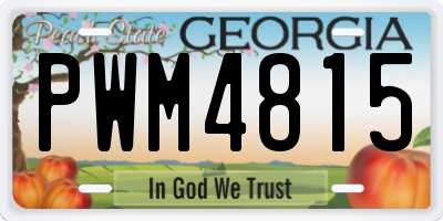 GA license plate PWM4815