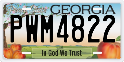 GA license plate PWM4822