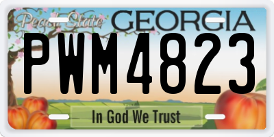 GA license plate PWM4823
