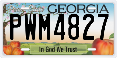 GA license plate PWM4827