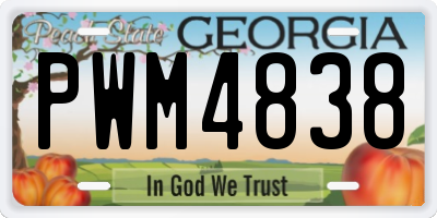 GA license plate PWM4838