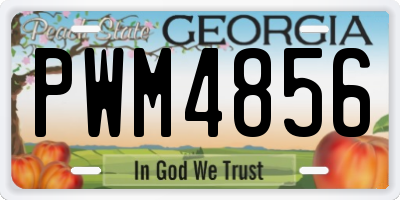 GA license plate PWM4856