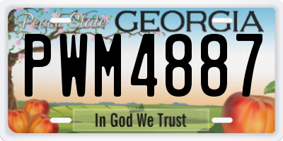 GA license plate PWM4887