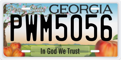 GA license plate PWM5056