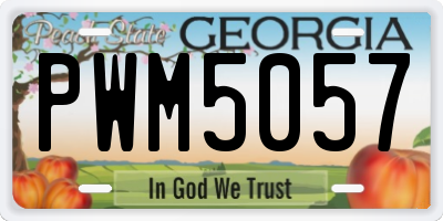 GA license plate PWM5057