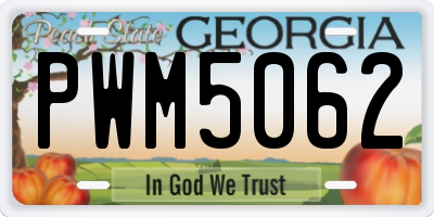 GA license plate PWM5062