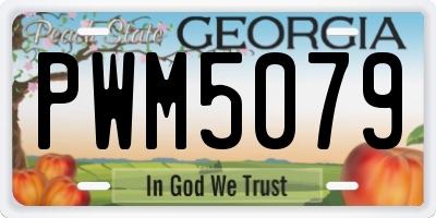 GA license plate PWM5079