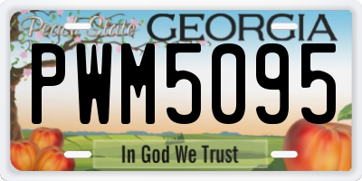 GA license plate PWM5095