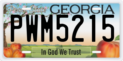 GA license plate PWM5215