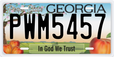 GA license plate PWM5457