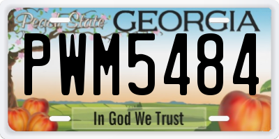 GA license plate PWM5484