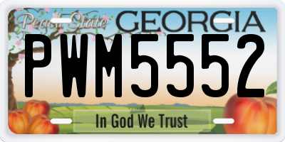 GA license plate PWM5552