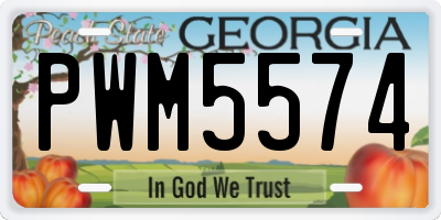 GA license plate PWM5574
