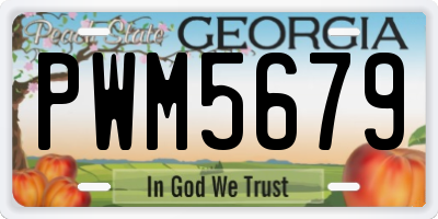 GA license plate PWM5679