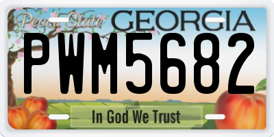 GA license plate PWM5682