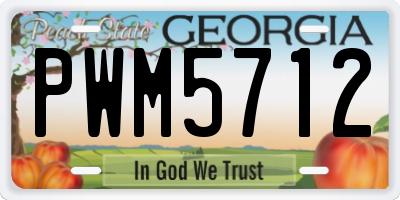 GA license plate PWM5712
