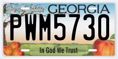 GA license plate PWM5730