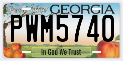GA license plate PWM5740