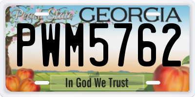 GA license plate PWM5762