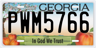 GA license plate PWM5766