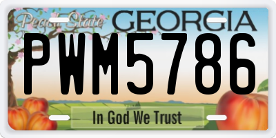 GA license plate PWM5786