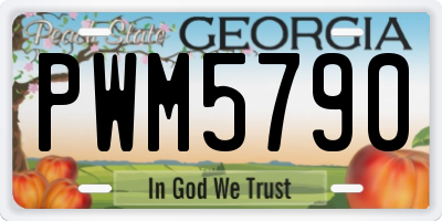 GA license plate PWM5790