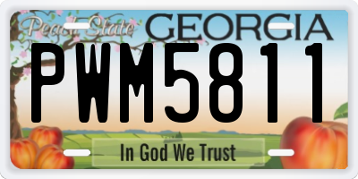GA license plate PWM5811