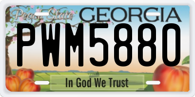 GA license plate PWM5880