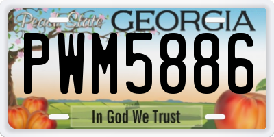 GA license plate PWM5886