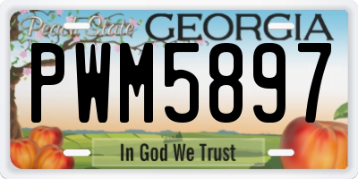 GA license plate PWM5897