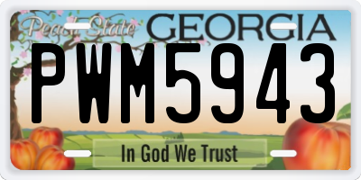 GA license plate PWM5943